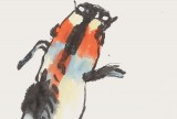 国家一级美术师王永刚 小尺寸指画《双鱼图》(询价)