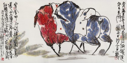 【已售】国家一级美术师王永刚 四尺《大唐骏马图》(询价)