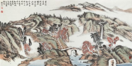 【已售】胡书文 四尺《松风涤心》中国书画院创作院副院长