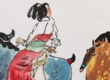 国家一级美术师王永刚 四尺《出游图》(询价)