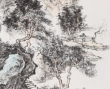 【已售】曹宝峪四尺三开《揽胜图》
