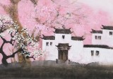 【已售】当代著名画家王寿 四尺斗方《烟雨江南》(询价)