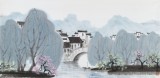 【已售】当代著名画家王寿 三尺《水乡春韵》(询价)