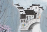 【已售】当代著名画家王寿 三尺《水乡春韵》(询价)
