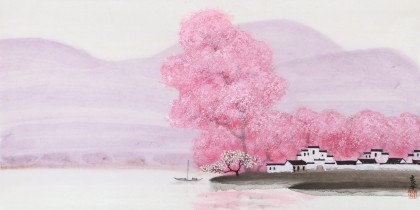 【已售】当代著名画家王寿 三尺《故乡之春》(询价)