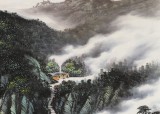 张慧仁六尺精品山水画《云出山涧里》