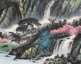 【已售】张慧仁四尺山水画《桃花源里梦可圆》