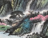 张慧仁四尺山水画《桃花源里梦可圆》