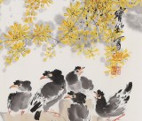 【已售】王宝钦 精品四尺花鸟《春》当代花鸟牡丹画名家（询价）