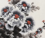 王宝钦 牡丹作品《富贵有余》当代花鸟牡丹画名家（询价）