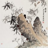 【已售】王宝钦 精品国画《新雨》当代花鸟牡丹画名家（询价）