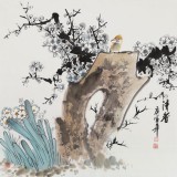 【已售】王宝钦 四尺斗方画《清香》当代花鸟牡丹画名家（询价）