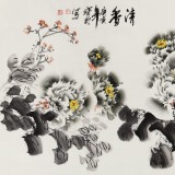 王宝钦四尺《清香》当代花鸟牡丹画名家（询价）