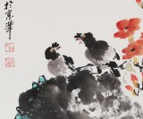 【已售】国家一级美术师王宝钦四尺斗方《凌霄花开香满径》(询价)