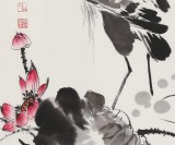 【已售】王宝钦 三尺《清趣》当代花鸟牡丹画名家（询价）