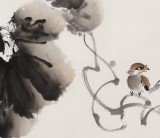 【已售】王宝钦 三尺花鸟画《秋实图》-1当代花鸟牡丹画名家