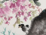王宝钦 四尺斗方《紫云飘香》当代花鸟牡丹画名家（询价）