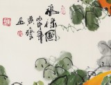 【已售】黄艺三尺招财辟邪葫芦画《福禄图》