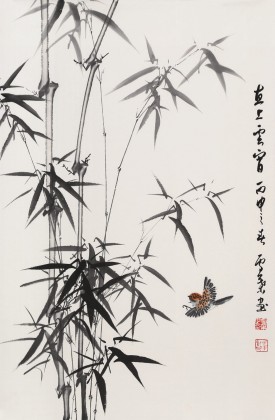 【已售】安徽美协何华贤 四尺三开《直上云霄》