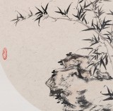 【已售】曹宝峪扇面《野竹攒石生》