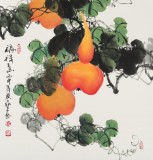 黄艺三尺斗方招财辟邪葫芦画《福禄图》