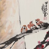 国家一级美术师王永刚 三尺手指画《梅花枝头春意闹》(询价)