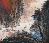 【已售】诸葛立轩 四尺斗方《蜀江秋韵》 广西美协会员