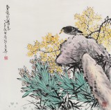 【已售】南海禅寺 妙林居士 四尺斗方《春花引情思》