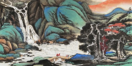 三峡大学教授向士平 四尺《濠梁秋水之间》