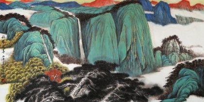 【已售】向士平 四尺《秋耀金叶》三峡大学艺术学院教授