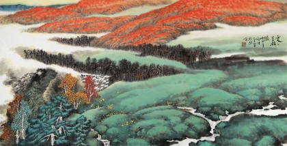 【已售】向士平 四尺《处处呈锦》三峡大学艺术学院教授