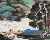 【已售】三峡大学艺术学院教授向士平 四尺《濠梁秋水之间》