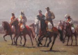 王海鹏 《马背上的民族》布面油画