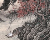 【已售】贵州七星关美协主席吴显刚 四条屏《春游图》