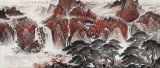 【已售】中国书画家协会理事李碧峰 小八尺《万山红遍》