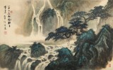【已售】何实 四尺三开《山中一夜雨 树杪百重泉》吉林著名山水画家