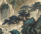 【已售】何实 四尺三开《山中一夜雨 树杪百重泉》吉林著名山水画家