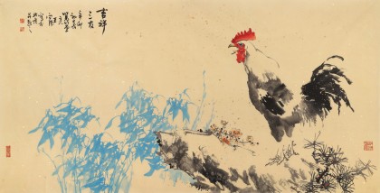 【已售】著名画家王向阳四尺作品《吉祥三友》(询价)