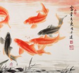 【已售】中国画院周升达 三尺《富贵久鱼》（询价）