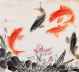 【已售】中国画院周升达 三尺《富贵久鱼》（询价）