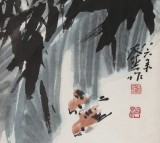 已故山野派绘画大家邹友蒸《麻雀报喜》 1986年作