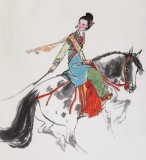 【已售】国家一级美术师王永刚 四尺《踏花归来马蹄香》(询价)