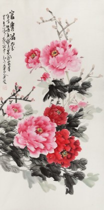 【已售】青大美院 梁景欣 三尺《富贵满堂》