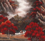 【已售】吴东六尺聚宝盆山水画《鸿运当头》