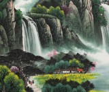 【已售】吴东六尺聚宝盆山水画《旭日东升》