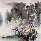 【已售】王凌云 四尺斗方《仙山楼阁》 运河艺术研究院院长