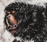 【已售】王贵邱 四尺《雪域雄风》 当代著名藏獒画家