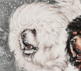 【已售】王贵邱 四尺《雪域雄风》 当代著名藏獒画家