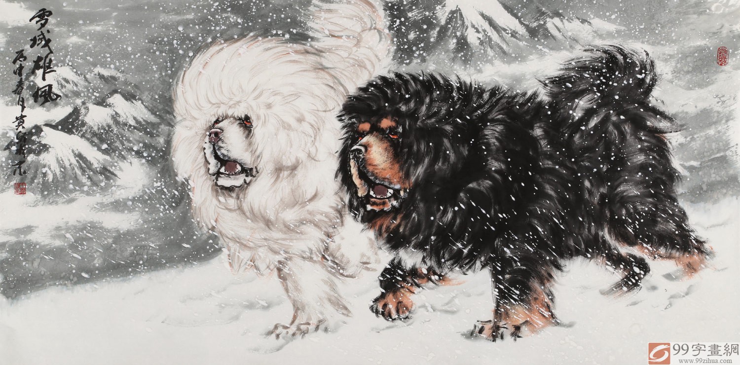 王贵邱 四尺《雪域雄风》 当代著名藏獒画家 - 动物画_动物世界 王贵邱,山东菏泽人,现定居北京。自幼习画,主攻工笔动物,优擅画虎,藏獒,狼等勇猛动物。受教于冯大中、季则夫,唐坚等大师。现为北京专业画家,斋号塑风堂。 作品参加中国北京国际美术双年展序列展、2006年全国中国画大展、纪念毛泽东延安文艺座谈会讲话全国美术作品展、长江颂全国中国 画提名展。作品多被国内外美术馆、宾馆等机构收藏。 近年来,独创了工笔动物长毛画法后在人物画方面也有了新的突破,将中国水墨和工笔进行了有机的结合,使工笔动物画在生宣纸上成现出鲜活的生命力。在作品技法、意境等方