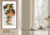 【已售】黄艺三尺吉利国画《五福临门》